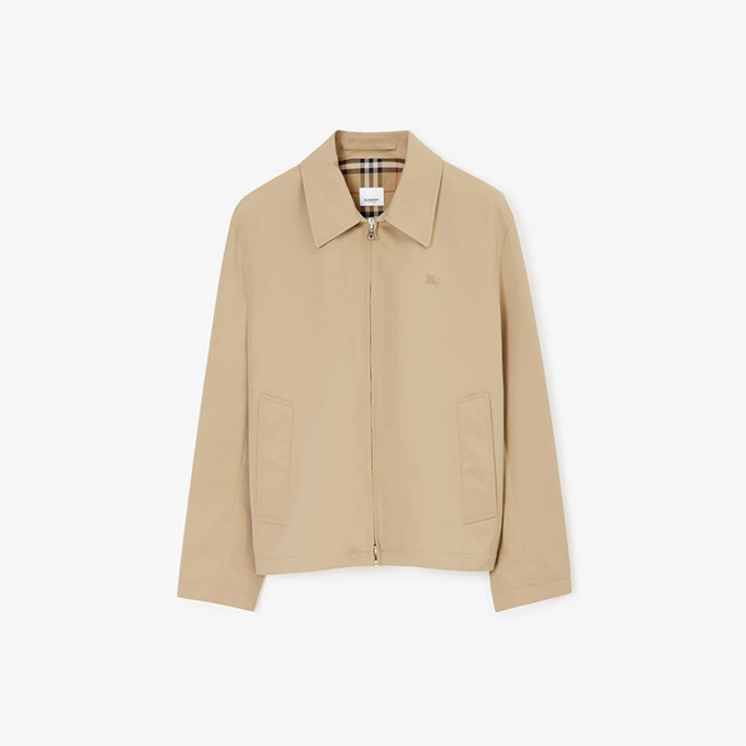 burberry ekd embroidered gabardine harrington jacket